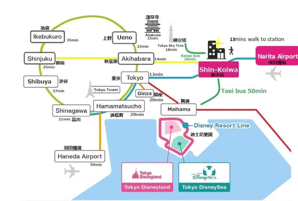 度假居 Shinkoiwa House At Jr Line.easy To Airport&disney. 東京都